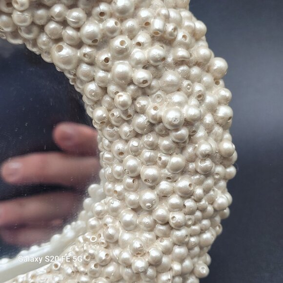 Small Home Decor Mirror Accent Cluster Pearl Mirror Free Standing Mirror - Picture 3 of 10